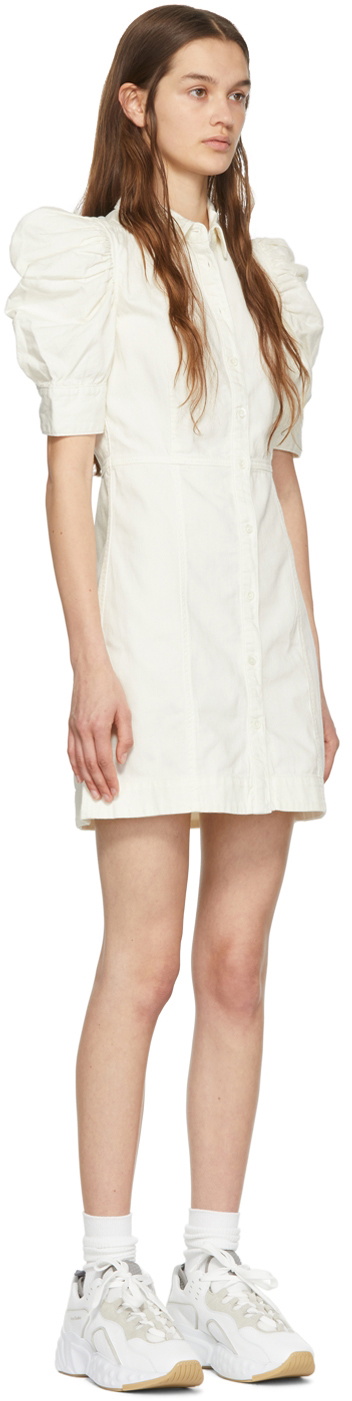 frame white denim dress Frame Off-White Gillian Mini Dress Frame Denim