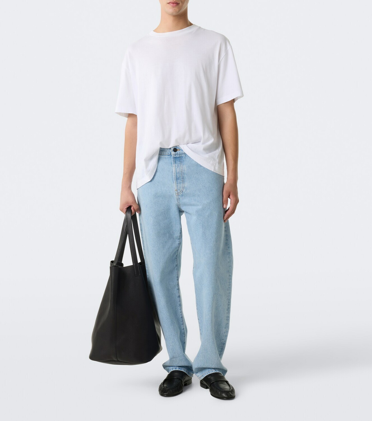 The Row Clement leather tote bag