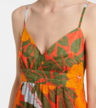 Lee Mathews Oleander floral ramie maxi dress