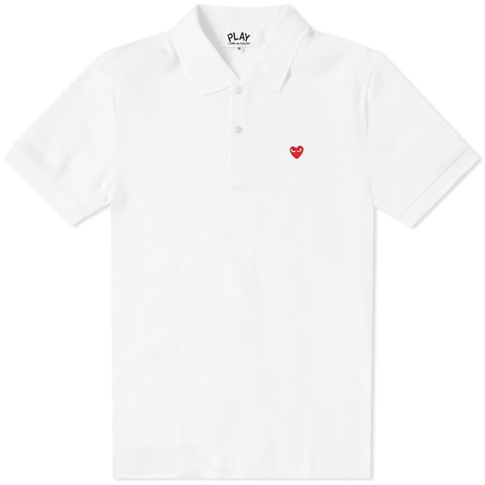 Photo: Comme des Garcons Play Little Red Heart Polo White