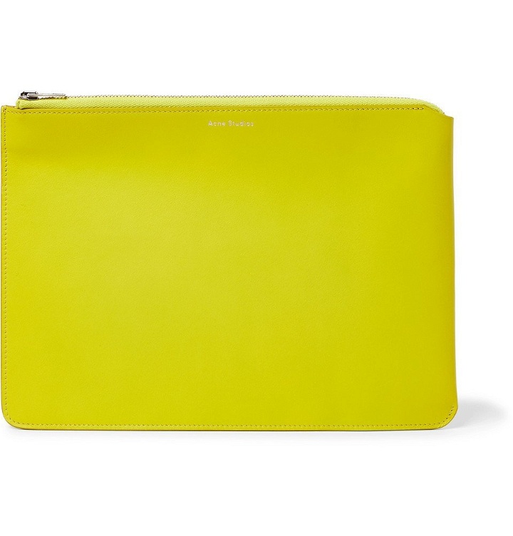 Photo: Acne Studios - Leather Pouch - Chartreuse