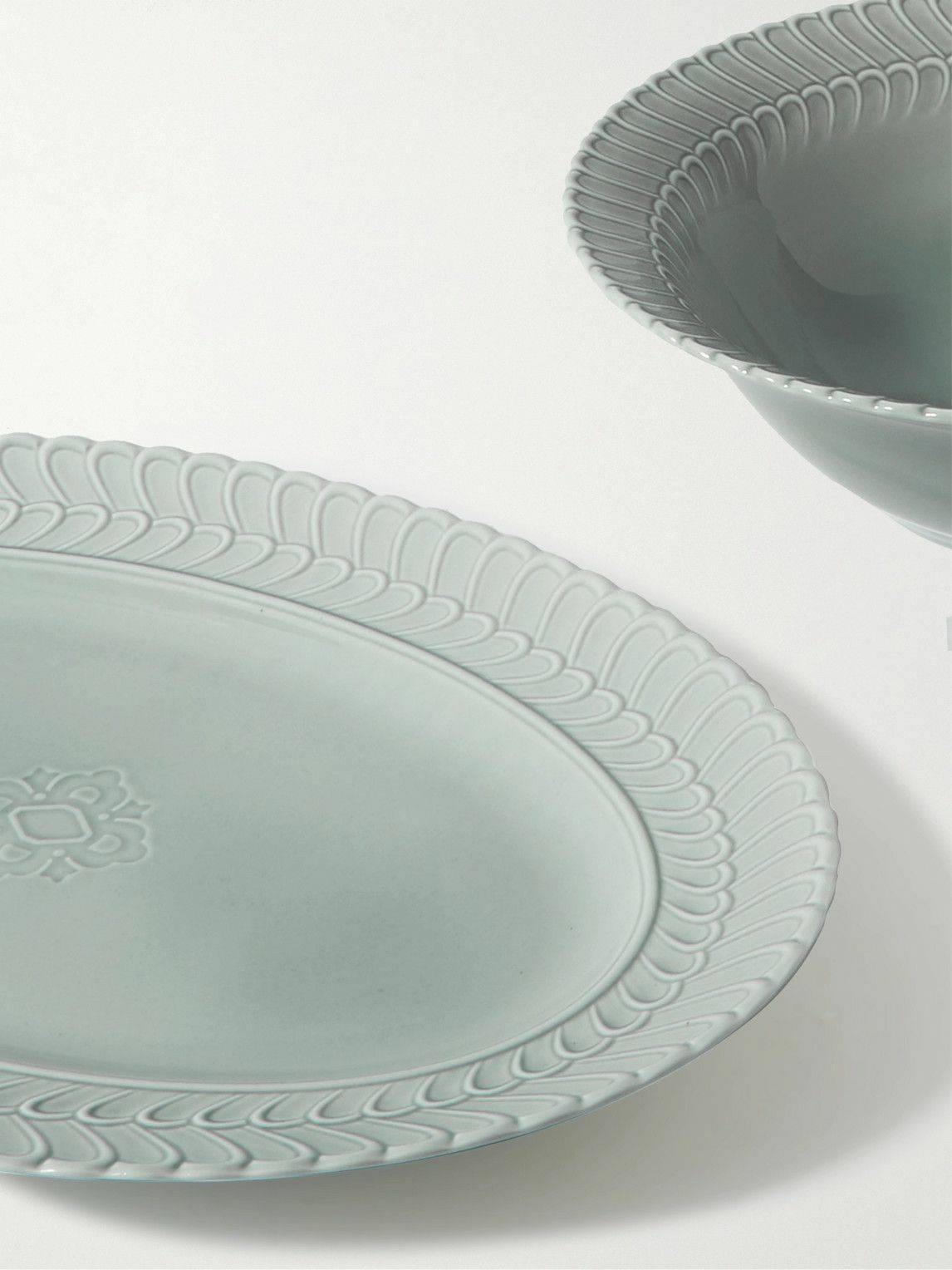 Buccellati - Double Rouche 36cm Porcelain Serving Tray