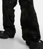 Balenciaga Distressed wide-leg denim jeans