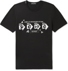 Dolce & Gabbana - Printed Cotton-Jersey T-Shirt - Black