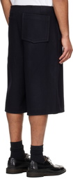 Wales Bonner Navy 'The Parade' Shorts