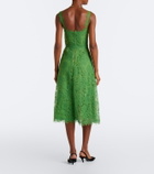 Carolina Herrera Floral lace midi dress