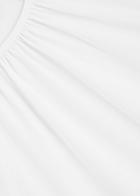 Frame The Gathered Stretch-cotton T-shirt White