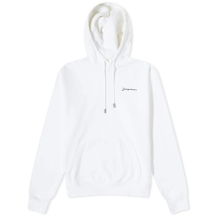 Photo: Jacquemus Men's Embroidered Logo Hoody in White