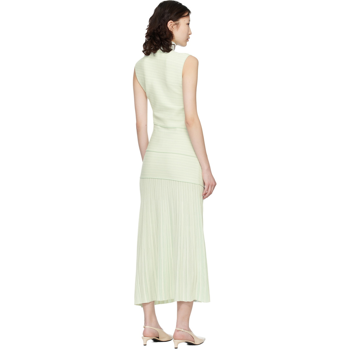 Proenza Schouler Green Federica Midi Dress