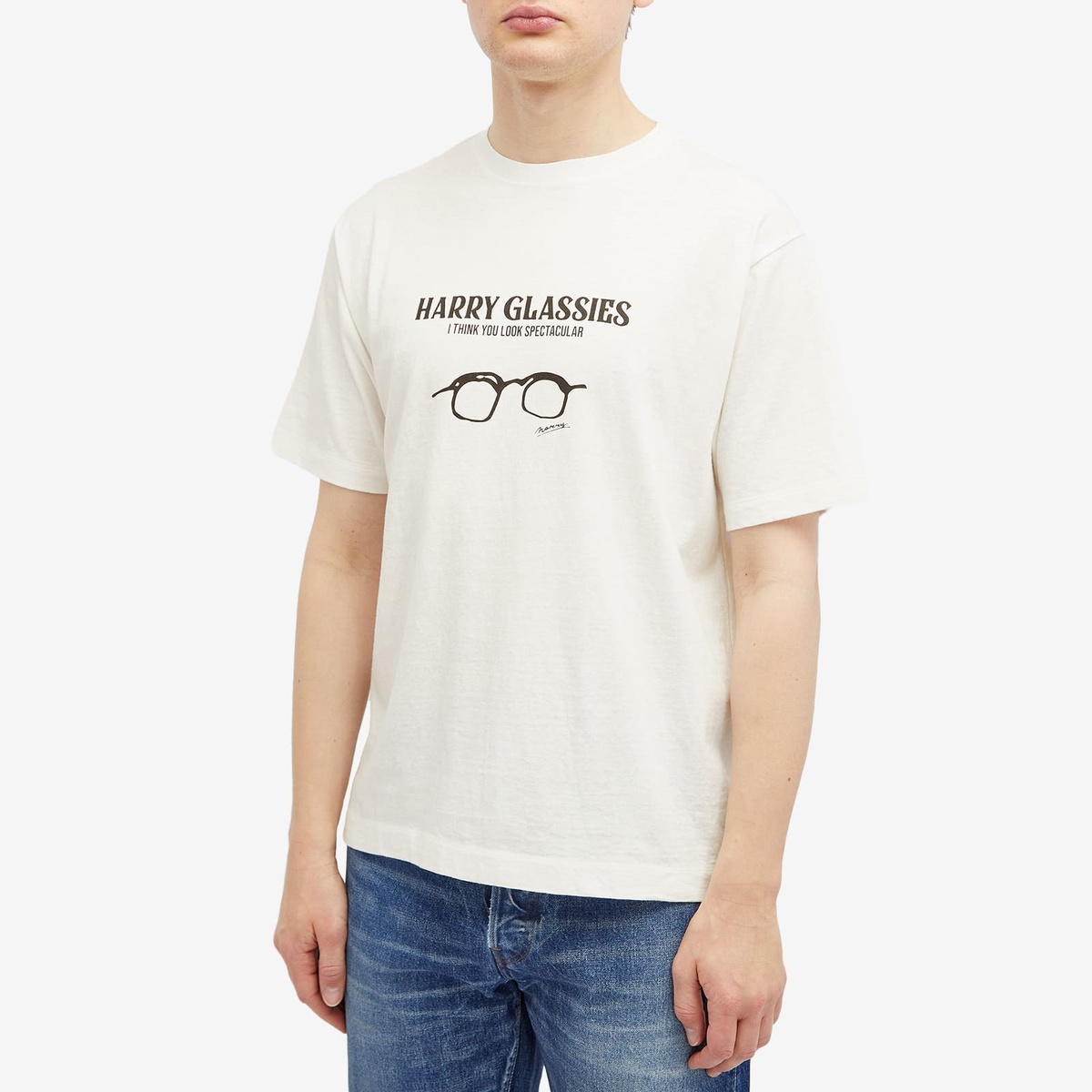 Ordinary Fits Men's Harry Printed T-Shirt in Off-White