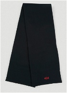 Logo Embroidery Scarf in Black