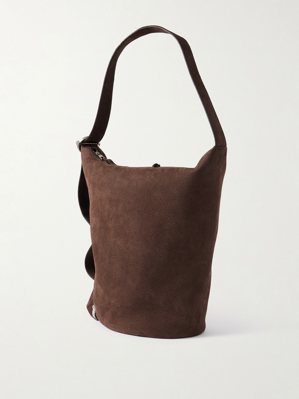 LOEWE - Loop Medium Logo-Debossed Nubuck Bucket Bag