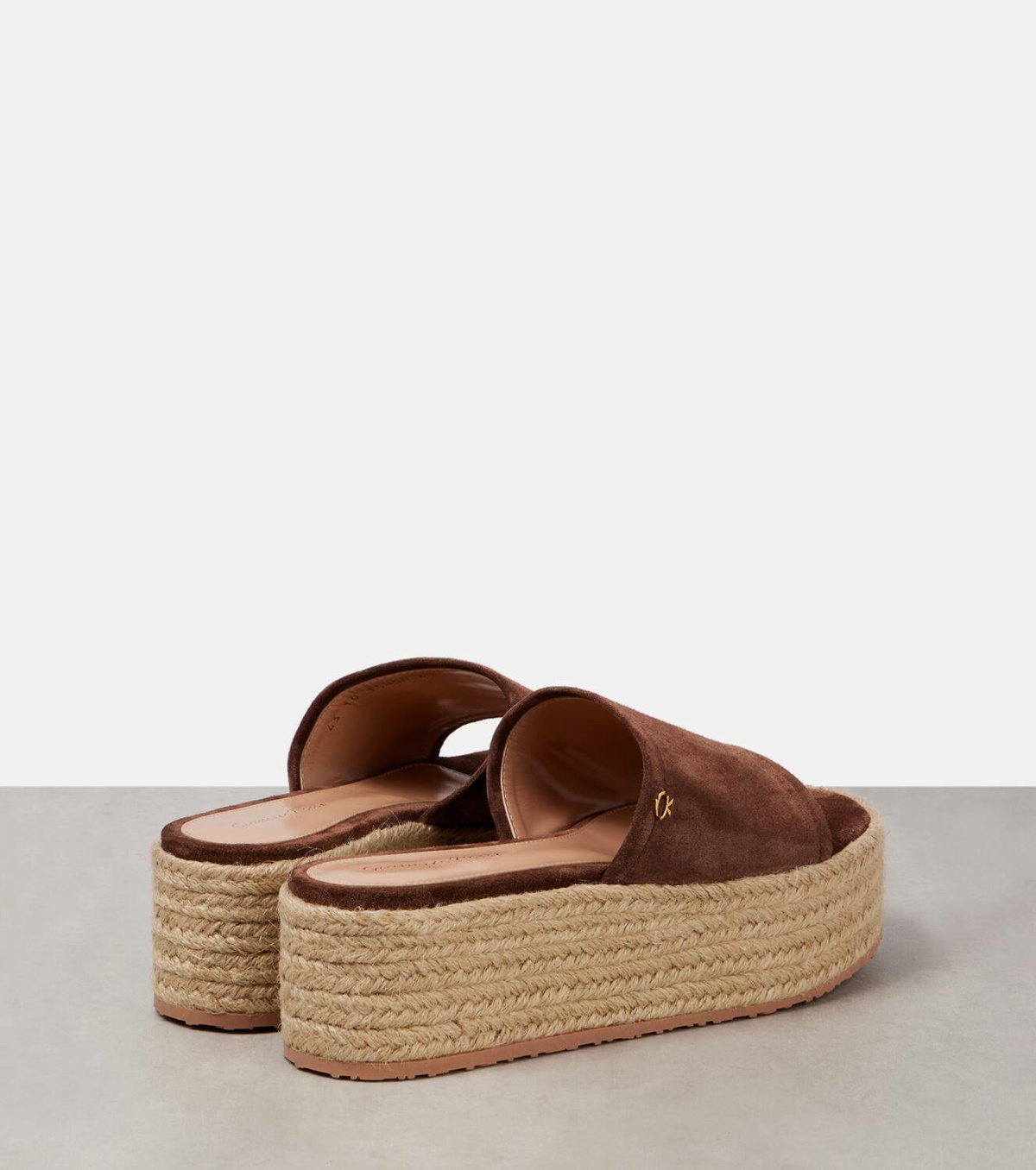 Gianvito Rossi Suede platform espadrille slides