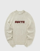 Arte Antwerp Pixel Front Knit Beige Mens Pullover