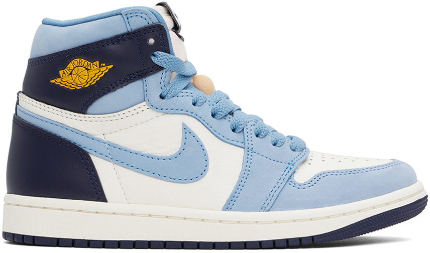 Nike Jordan Blue White Air Jordan 1 High OG First in Flight Sneakers Nike Jordan Brand