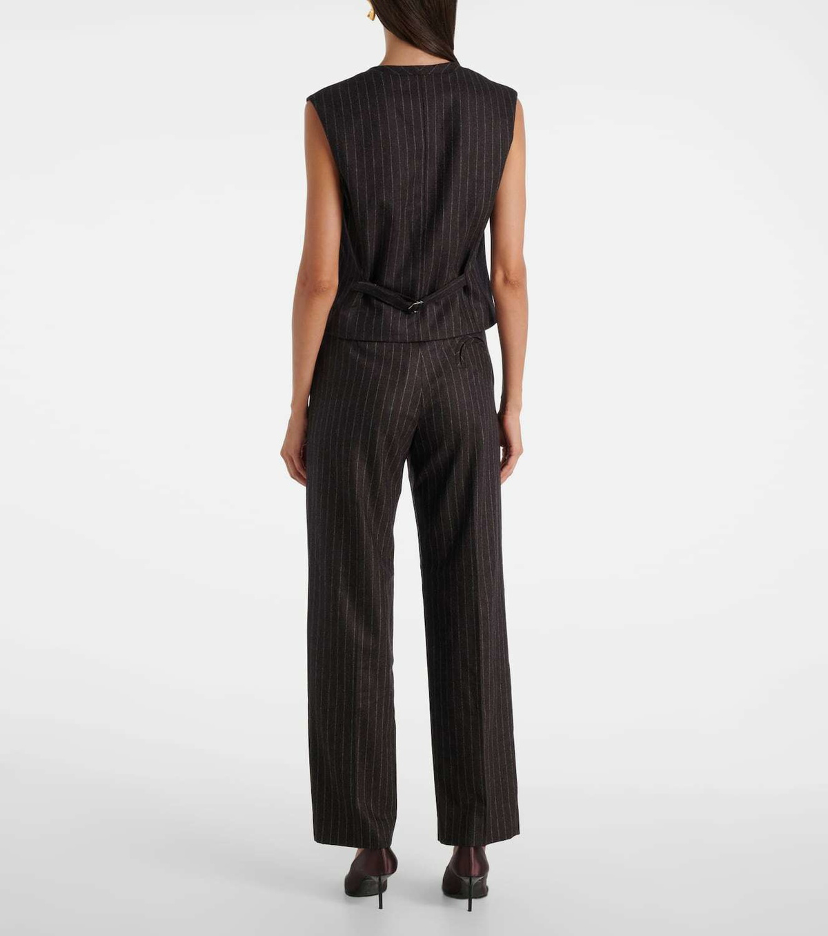 Blazé Milano Feral pinstripe wool and cashmere vest
