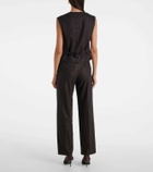 Blazé Milano Feral pinstripe wool and cashmere vest