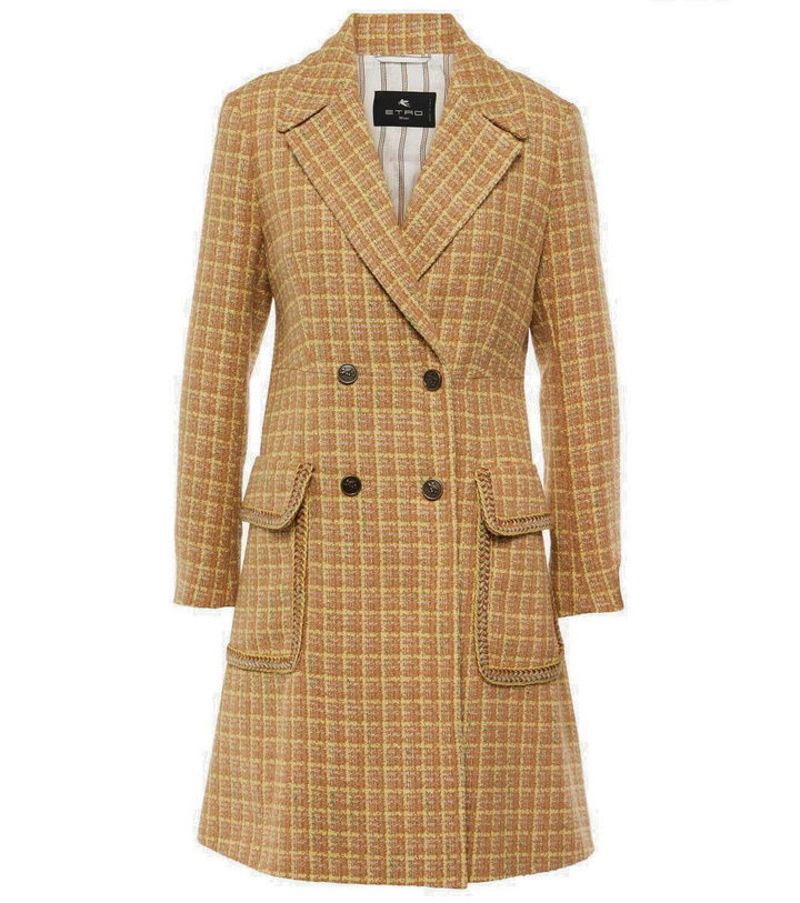 Photo: Etro Prince of Wales wool-blend coat