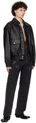 Ludovic de Saint Sernin Black Robert Leather Jacket