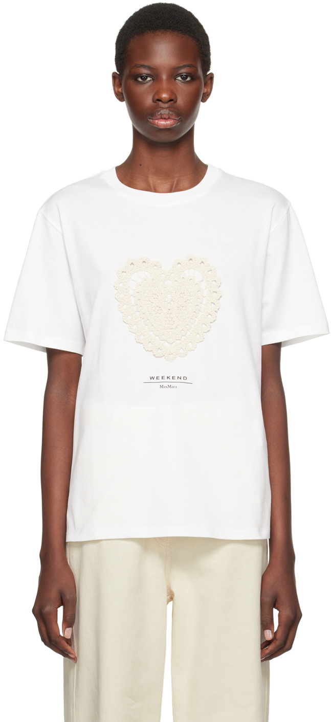 MaxMara ホワイト Tシャツ Cotton jersey T-shirt, optical white | Max Mara