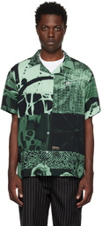 DEVÁ STATES Green Printed Shirt