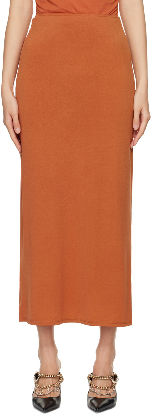 Miaou Orange Chiara Maxi Skirt