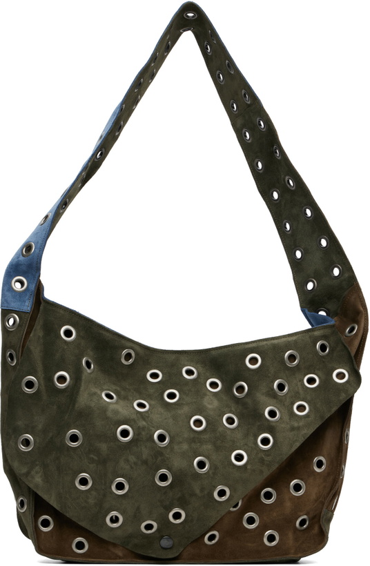 Photo: SC103 Khaki & Blue Record Messenger Bag