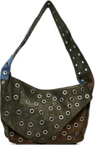 SC103 Khaki & Blue Record Messenger Bag