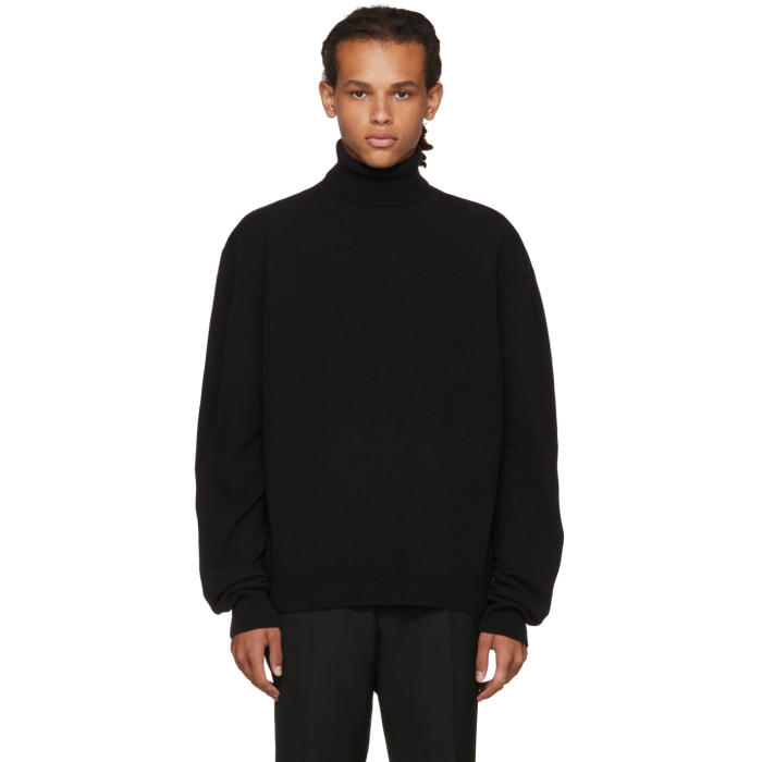 HAIDER ACKERMANN ハイダーアッカーマン ブラック長袖ニット Haider Ackermann Black Slim Turtleneck Haider Ackermann