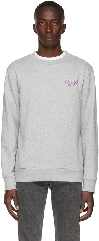 Photo: A.P.C. Grey Gimme Five Edition Eddy Sweatshirt