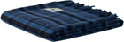 Tekla Navy Fringed Blanket