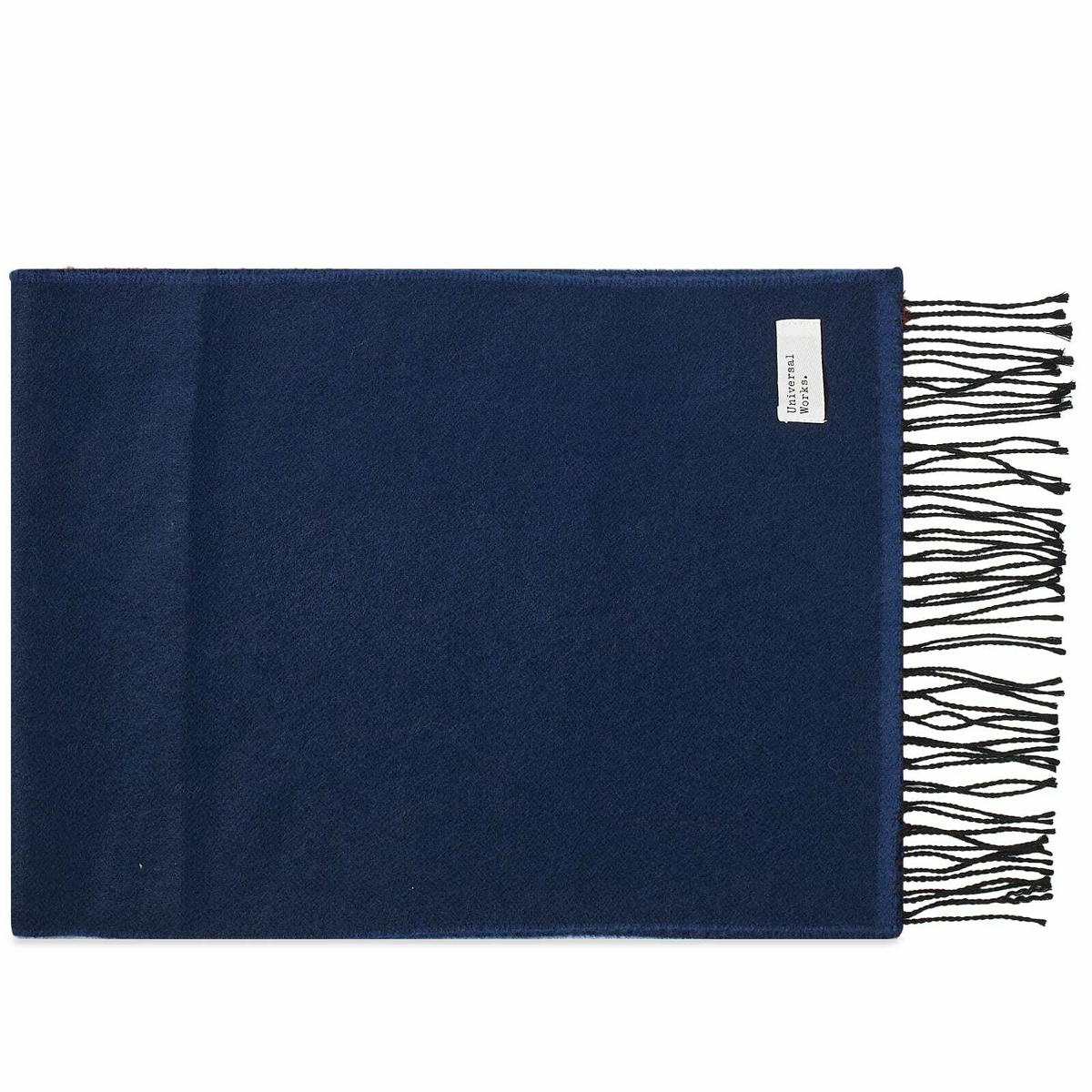 Photo: Universal Works Men's Double Sided Scarf in Navy/Blue