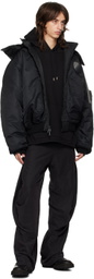 JiyongKim Black Draped Layered Trousers