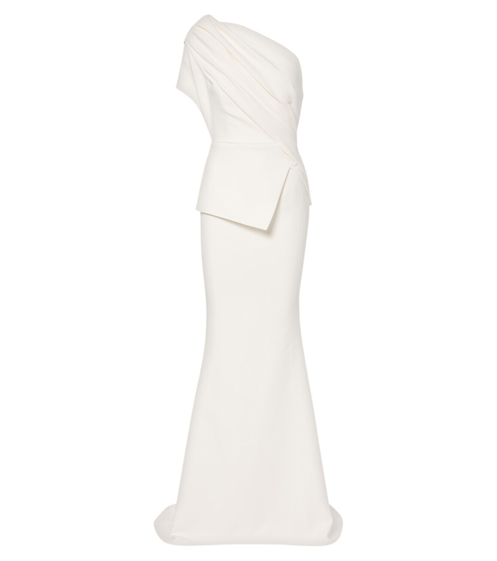 Photo: Safiyaa Elyna asymmetric crêpe gown