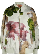 Stine Goya Norea Floral-print Satin Bomber Jacket Multicoloured 1