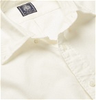 J.Press - Oversized Button-Down Collar Bandana-Detailed Cotton Oxford Shirt - White