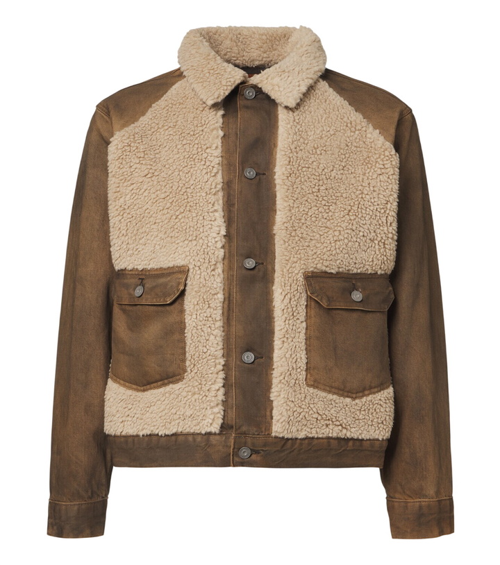 Photo: RRL Shearling-trimmed denim jacket