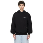 Represent Black Printed 'Owners Club' Script Hoodie