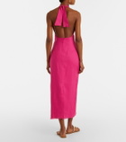Cala de la Cruz Orly cutout linen midi dress