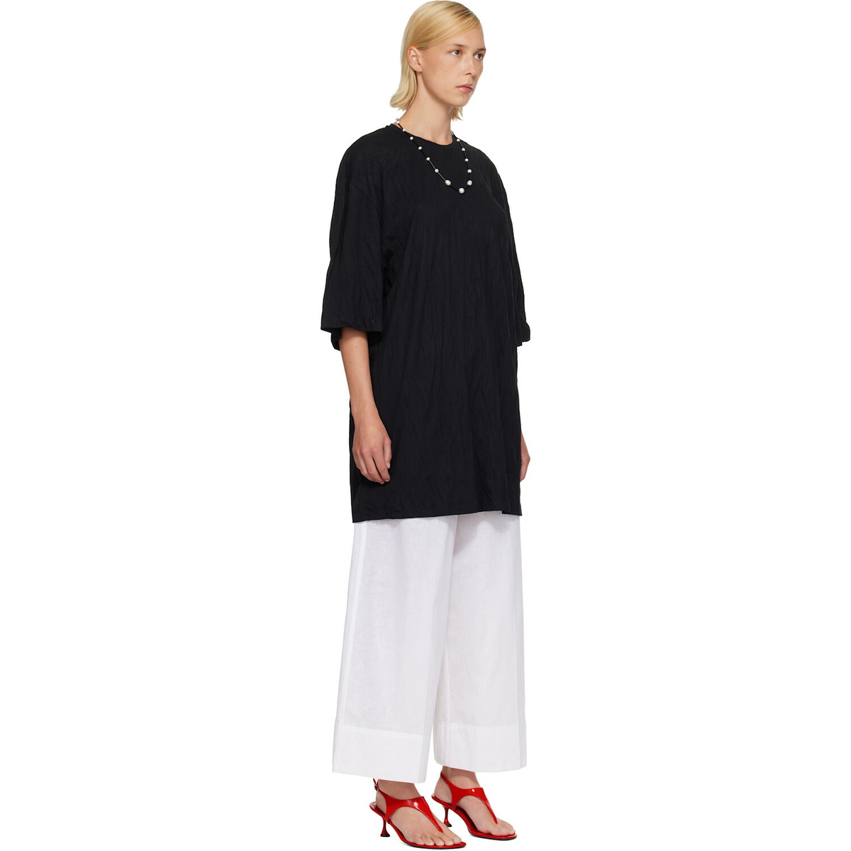 TOTEME Black Relaxed Tee Minidress