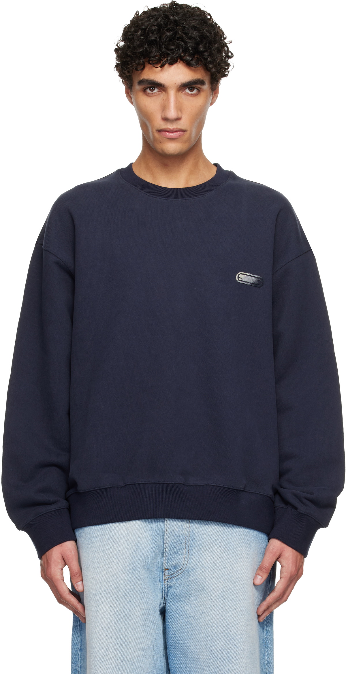 Solid Homme Navy Back Logo Sweatshirt