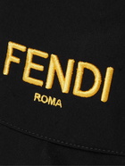 FENDI - Logo-Embroidered Cotton-Twill Bucket Hat - Black