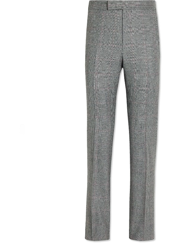 Photo: Kingsman - Straight-Leg Prince of Wales Checked Wool Suit Trousers - Gray