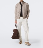 Fedeli Suede-trimmed sneakers