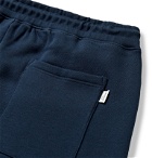 Schiesser - Vincent Slim-Fit Fleece-Back Cotton-Jersey Drawstring Shorts - Blue