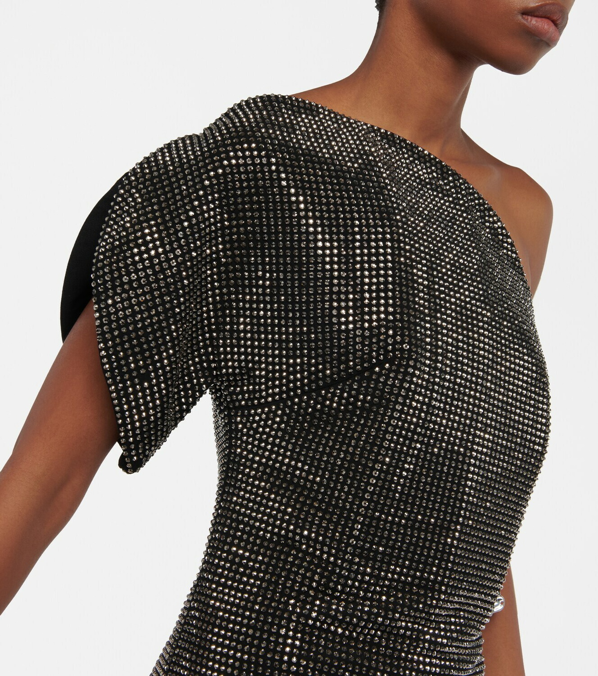 ROLAND MOURET ASYMMETRIC DIAMANTÉ GOWN main image 1