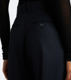 The Row Yda pinstripe wool straight pants