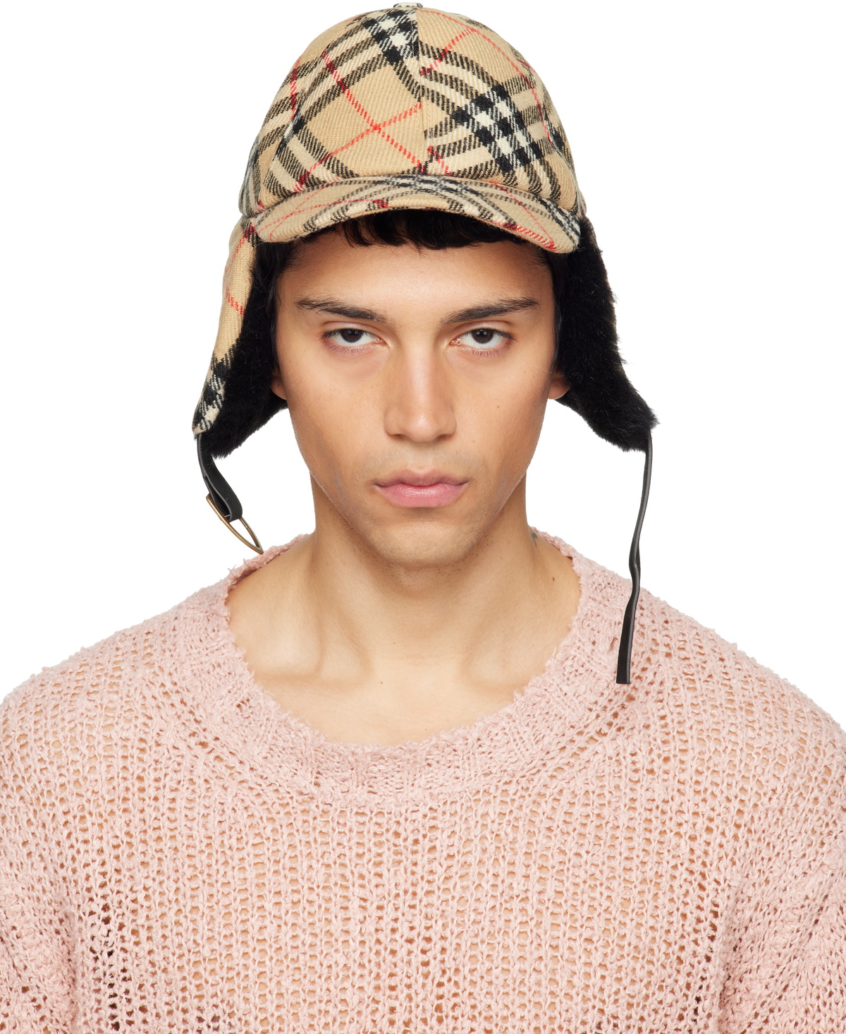 Burberry x POP Trading Company Check Baseball Cap Burberry