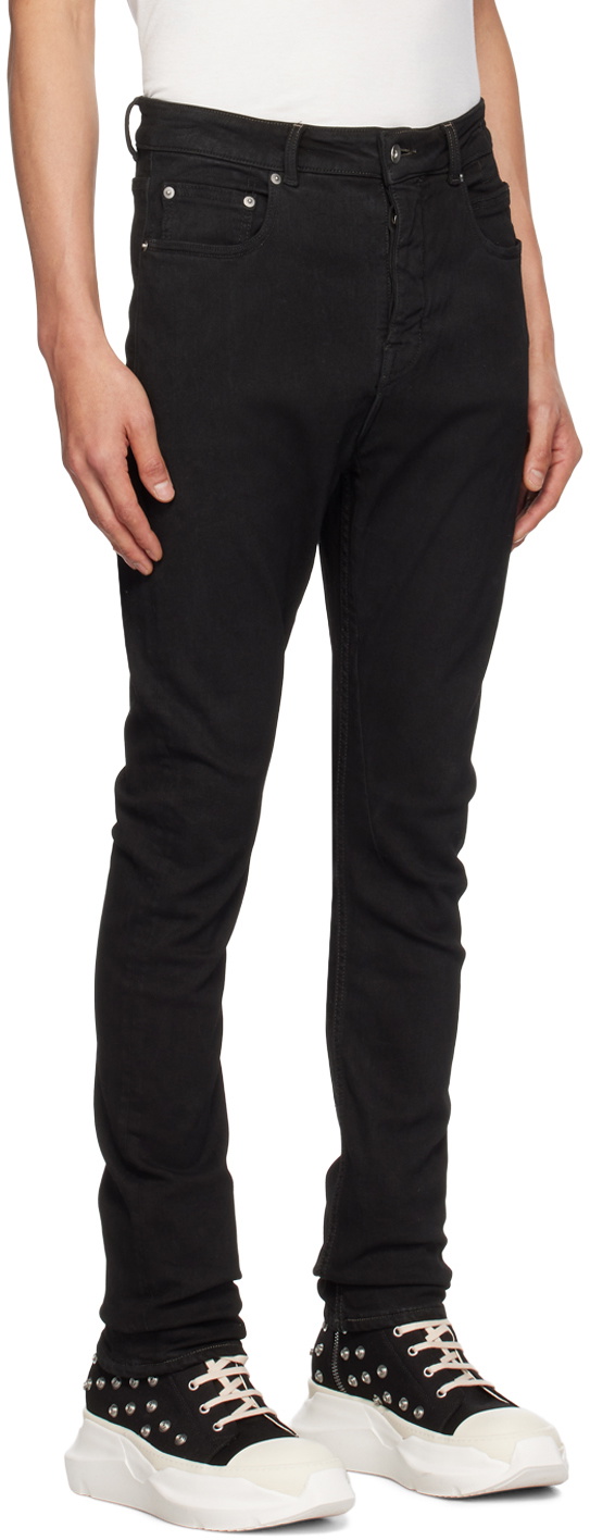 Rick Owens DRKSHDW Black Detroit Cut Jeans Rick Owens Drkshdw