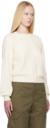 ÉTERNE Off-White Shrunken Raglan Sweatshirt